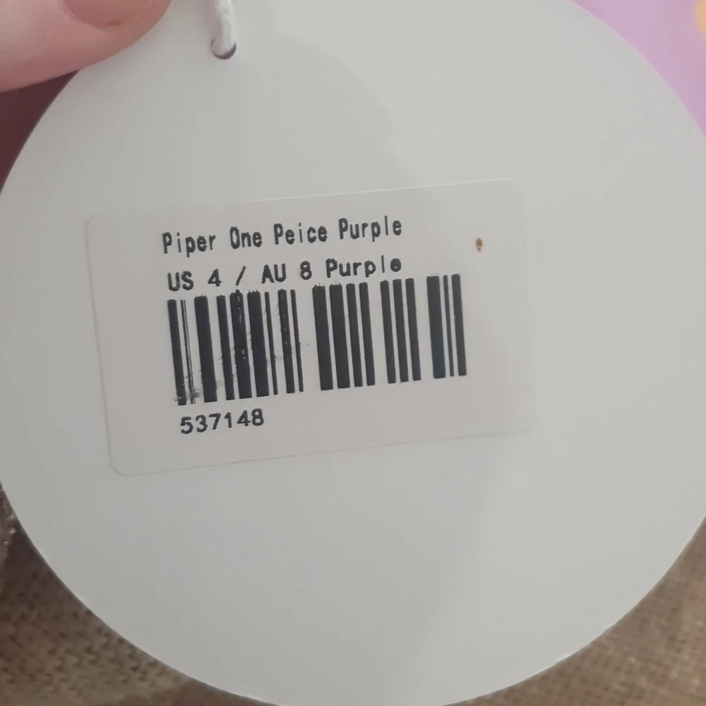 NEW Princess Polly Size 8 One Piece Cut Out Swimmers Purple and Yellow Flowers - Picture 7 of 7